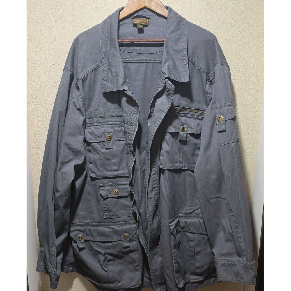 Boulder Creek Trading Company Jacket Men 5XL Tall Gray Field Utility Pocketed